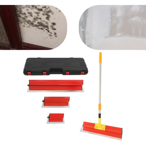 Ensemble de spatules de surface, spatule à lame en acier inoxydable, ensemble de spatules multifonctionnelles, épaisseur 0,35 mm, 80 cm/60 cm/40 cm/25 cm, pour le plâtrage des murs et des plafonds, Ro (1/5)