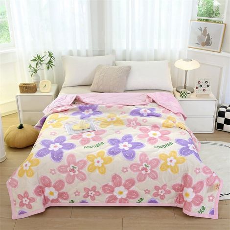 Couette Été - 100 % Coton Lavable - 100 cm x 150 cm - Pour Bébé Enfant Adulte - 1 Pièce