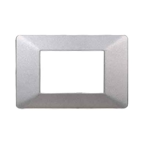 PLACA PARA CUBRE-INTERRUPTORES PLATEADA "STARLIGHT" 3 Módulos
