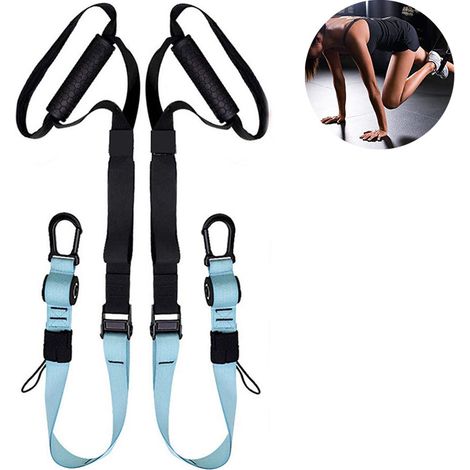 Resistance Straps Fitness Training Kit Trainer Strap Pro System with Built-in Door Anchor for Workout at Home and Outdoors