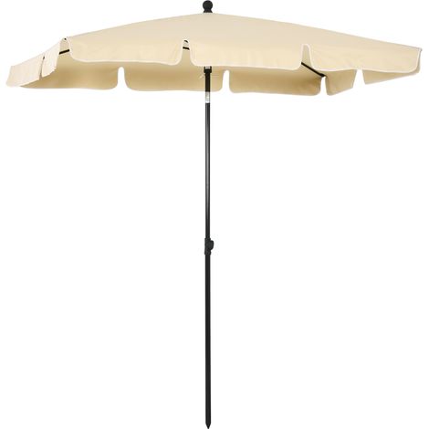 Ombrelle de Jardin Rectangulaire Orientable, Matt und Aluminium, 2x1,3x2,5 m, Beige