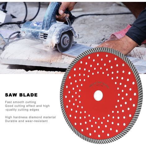 Lame de scie diamantée rouge, lame pour marbre, béton, granit et marbre, diamètre 230 mm. (1/5)