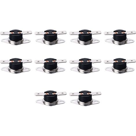 Lot de 10 interrupteurs de contrôle thermique KSD301 normalement fermés, thermostat 135 °C, 250 V, 10 A (1/5)