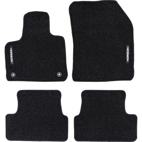 Tapis de sol pour Peugeot 3008 II 2016-2024 sauf hybrid Velours Noir 4Pcs