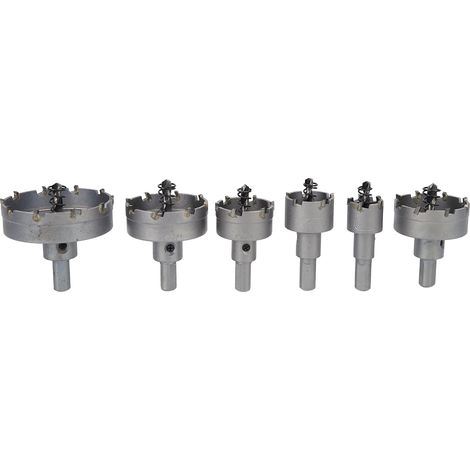 Lot de 6 trépans à grande taille en carbure cémenté pour fer, outils électriques et accessoires de bricolage (1/5)