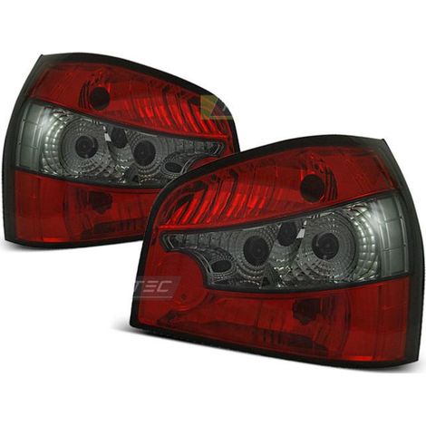 Paire de feux arrière Audi A3 8L 96-00 rouge fume-27282486 (1/2)
