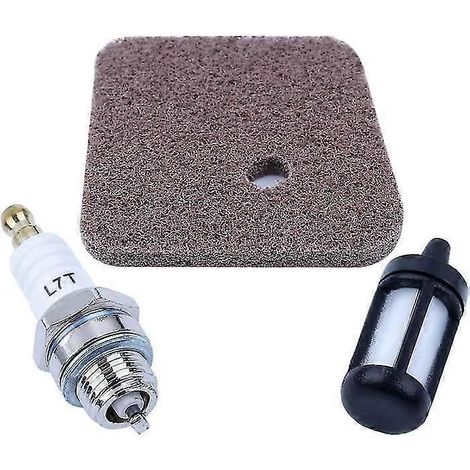 Filtre à air, à carburant et bougie d'allumage compatibles avec STIHL FS38, FS45, FS46, FS55, HS45, FC55 et KM55 -cdsx (1/4)