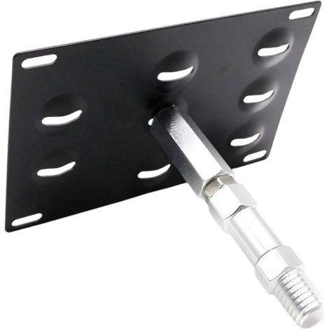 Support de plaque d'immatriculation avec crochet de remorquage, modification robuste pour voiture, cadre de plaque d'immatriculation (1/5)