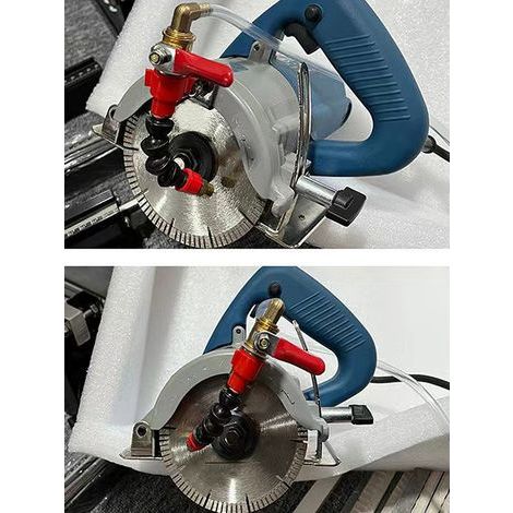 Système de brumisation et de dépoussiérage par pulvérisation d'eau avec tuyau de 10 m et pompe pour meuleuse à découpe de marbre, brique et carrelage (1/5)