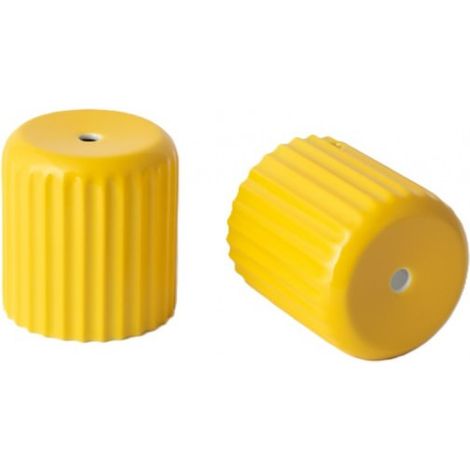 Rosace en Porcelaine Jaune ARTY avec Passage de Câble Électrique : Design Moderne et Artisanat d'Excellence