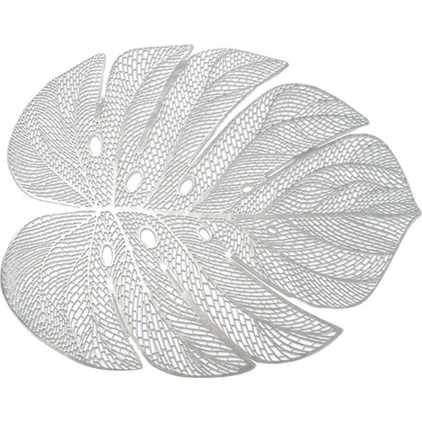 Placemat - Pvc - Forme De Carapace De Tortue Avec Découpe En Forme De Feuille - Isolation Thermique - Pour Table De Cuisine - Lot De 1 (1/5)