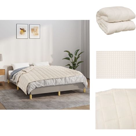 Decken - Living Gewichtsdecke Hellcreme 138x200 cm 10 kg Stoff (1/5)