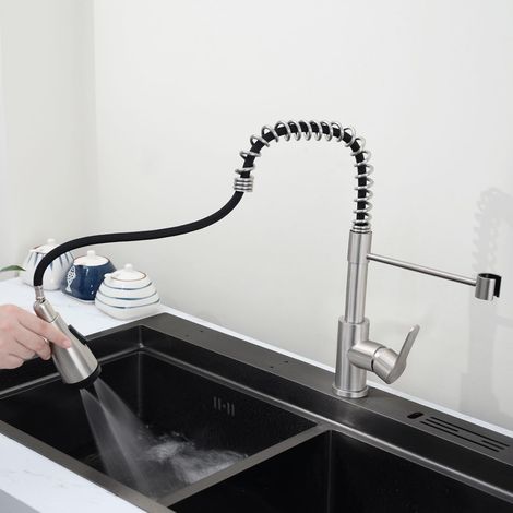 Robinet de cuisine avec douchette extensible, (1/5)