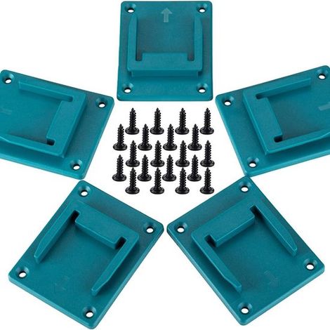 5 portautensili - mandrino per trapano - montaggio a parete - adatto per Makita 18 V - Per utensili da trapano - utensili con viti (1/5)