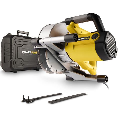 Fresa da muro 1800W con lama in diamante 150mm – Max profondità taglio 45mm – Per calcestruzzo armato e muratura – Powerplus (1/4)