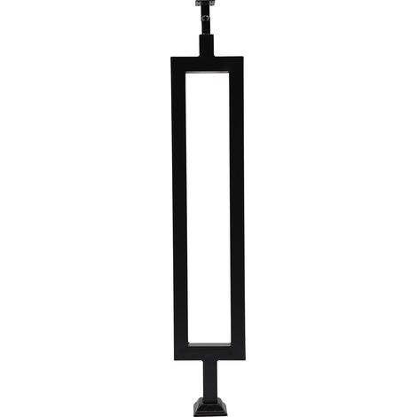 Virellio – Poteau de rampe d'escalier 85 cm – Balustre en fer noir – Charge 50 kg – Fixation pré-percée– Pour garde-corps d'escalier, balcon et mezzanine (1/5)