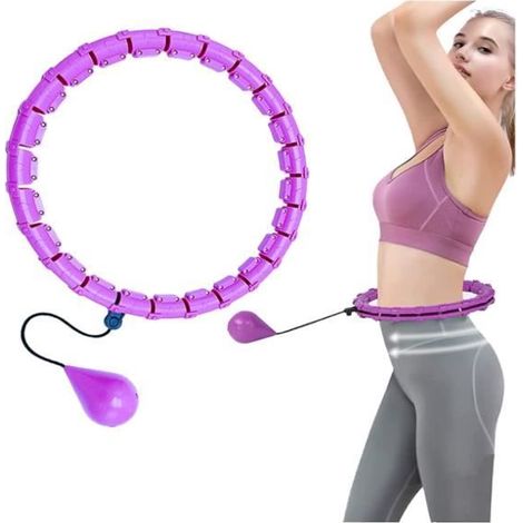 Hula Hoop - Lesté - 1 kg - Ajustable - Pour adultes et enfants - Fitness (1/4)