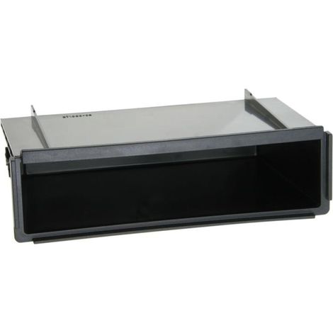 Vide poche autoradio compatible avec Cadre 2Din specifique en metal - Noir