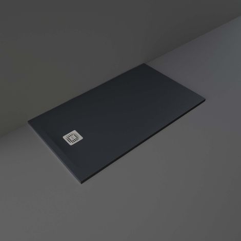 RAK Feeling Rectangle Shower Tray Slimline 30mm Low Profile Black 1400 x 800mm (1/3)