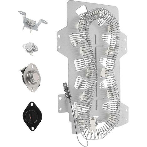 Kit de résistance chauffante pour sèche-linge 2026 avec thermostat, alliage d'aluminium, chauffe rapide, 1 kit pour usage domestique (1/5)