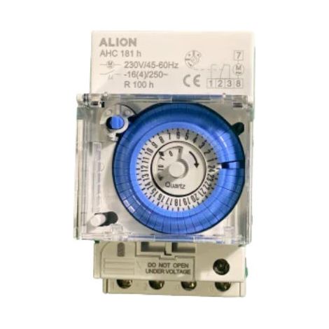 Horloge rail pour coffret électrique – Programmateur horaire 230V 16A – Intervalle de commutation 15 min – Compatible rail DIN – Rex Zeitschaltuhren (1/3)