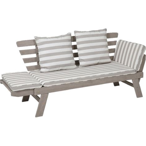 greemotion Lettino sdraio, panca da giardino in legno di acacia modello Hawaii, ca. 160/192 x 78 x 68 cm (1/4)