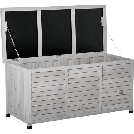 Caja de almacenamiento exterior, impermeable, de gran capacidad, gris. (1/2)