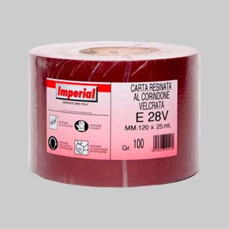 Carta abrasiva velcrata 'e 28v' grana 150 - rotolo mm 120x25 mt (25 metri lineari) IMPERIAL ABRASIVI (1/2)