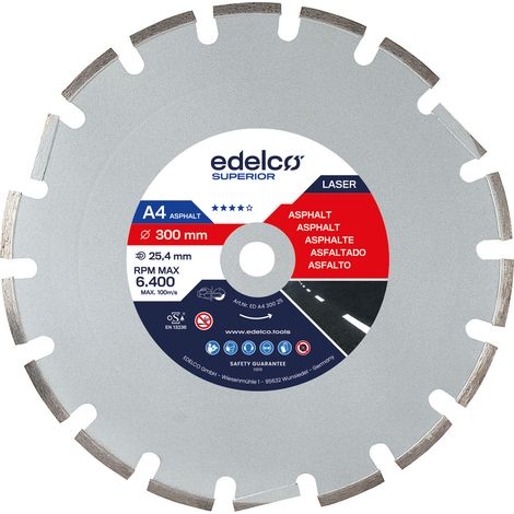 Disque diamanté EDELCO pour asphalte 350x20 mm, haute durabilité et coupe précise. (1/2)
