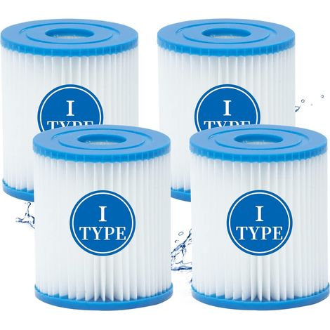 Lot de 4 cartouches de filtre de piscine de type I, cartouche de filtre de rechange pour 58093, pour pompe de filtration RX330, pour pompes de filtration de 100/100 gal/h (1/5)
