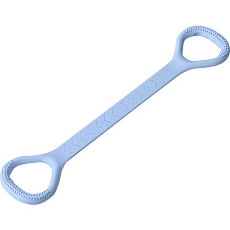 Banda de resistencia azul para fitness femenino, corrección de hombros y cuello, cuerda elástica, equipo multifuncional de yoga y fitness para el hogar para mejorar la postura y la postura. (1/4)