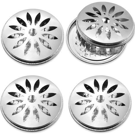 Set di 4 porta-zanzare a spirale, avvolgi-zanzare, porta-incenso a spirale portatile, anti-zanzare per casa, campeggio e attività all'aperto (argento) (1/5)