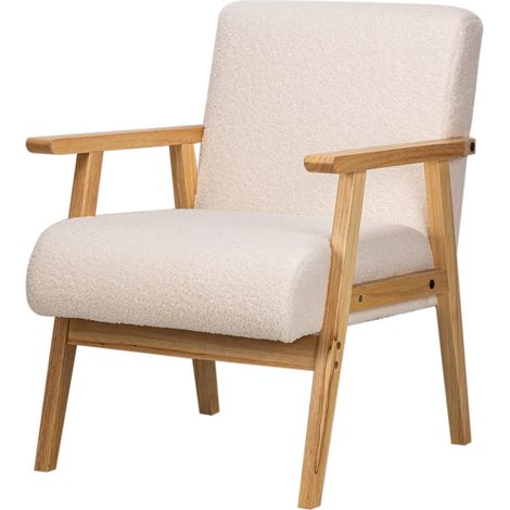 Nordlys - Fauteuil de Salon Scandinave avec Structure Bois (1/5)