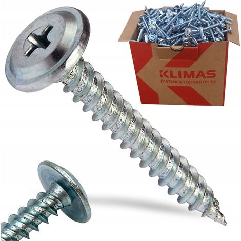 Vis autotaraudeuses 4,2x25mm - Métal et bois - 500 pièces - Zinc - Résistantes et durables (1/5)