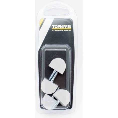 Portaestante Soporte 20X15Mm Balda Nivel Blanco Vitrina  4 Pz