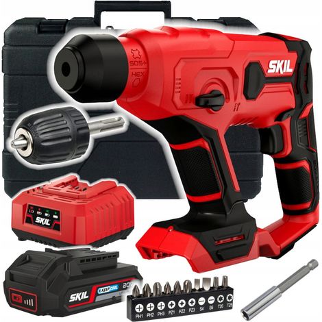 SDS+-Bohrhammer (1x2,0 Ah) + Zubehör im Koffer – SKIL RH1E3810GB