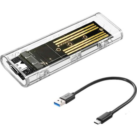 Externes Gehäuse für USB 3.0 M.2 (NGFF) M-Key SSD-Karte mit USB 3.1 Typ C-Anschluss (unterstützt keine M.2 SATA SSDs). (1/5)