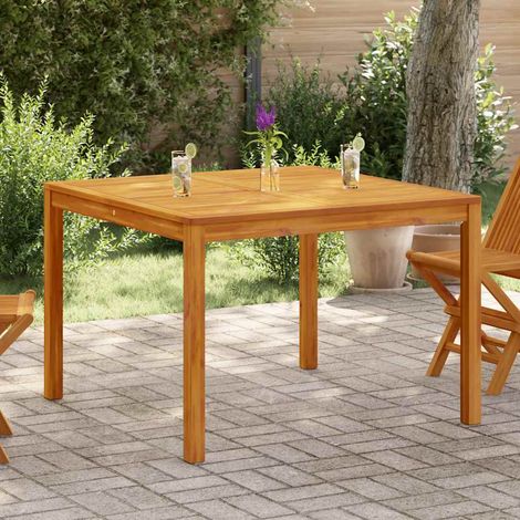 vidaXL Tavolo da Pranzo da Giardino 110x110x75cm Legno Massello Acacia (1/5)