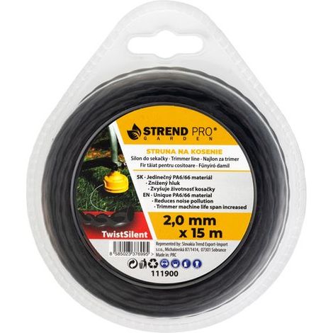 Trimmerfaden TwistSilent Professional 2,0 mm L-15 m, spiralförmig