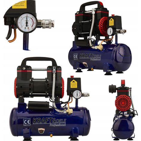 Compresseur sans huile Kraft&Dele 8 bar 9 L 1200 W 2850 tr/min 220 l/min (1/5)