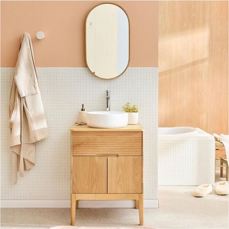 Mobile lavabo singolo in rovere ALASKA (1/5)