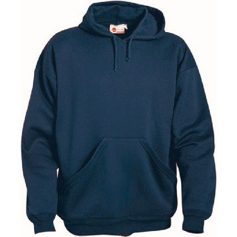Felpa con cappuccio da lavoro varie taglie con cerniera frontale colore blu