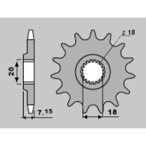 Pignone anteriore PBR JTF427 per Suzuki RM 125 RMZ 250 in acciaio resistente