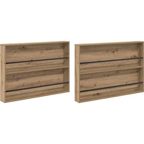 Maison Exclusive - Scaffale per riviste 2 pcs Rovere artigianale 100 x 12 x 70 cm
