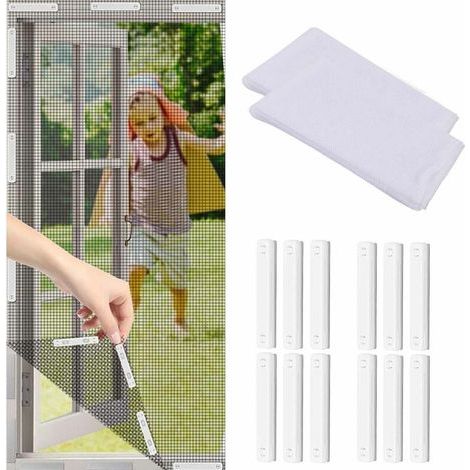 Moustiquaire de fenêtre magnétique découpable 150 x 200 cm – Lot de 2 moustiquaires avec 12 aimants – Installation rapide sans perçage (1/4)