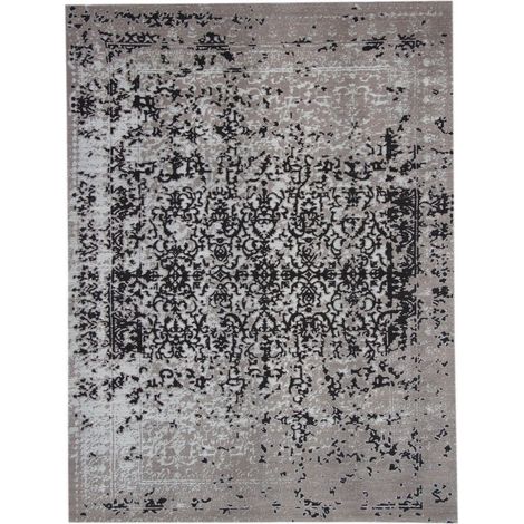 Tapis extérieur fait à la main ensoleille 310 beige noir - 80 x 150 cm (1/5)