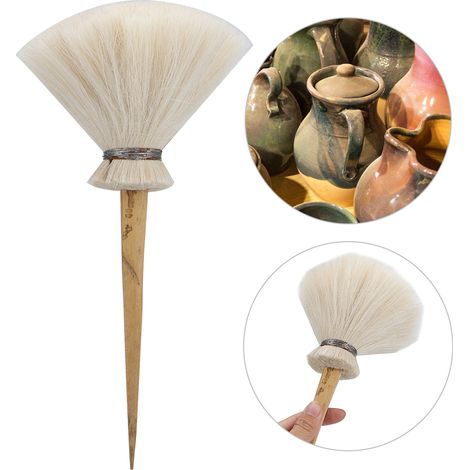 Pinceau pour poterie, pinceau dépoussiérant, pinceau pour réhydrater, pinceau à peinture, pinceau pour peinture céramique, pinceau pour sous-glaçure et sur-glaçure.