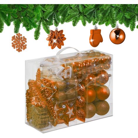 Juego de adornos navideños, 100 piezas, 10 diseños
