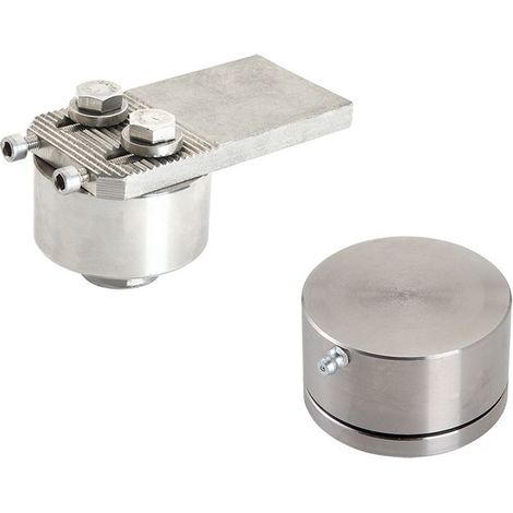 Metalideal  Jeu de pivots de portail haut et bas en inox avec roulement à billes