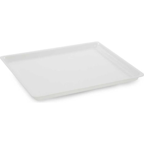 Plat en Plexiglas rectangulaire avec coins arrondis Blanc 380X300X17mm - Matériel CHR Pro